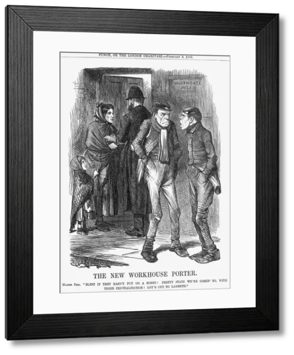 Framed Print : The New Workhouse Porter, 1866. Artist: John Tenniel Framed Print : The New Workhouse Porter, 1866. Artist: John Tenniel