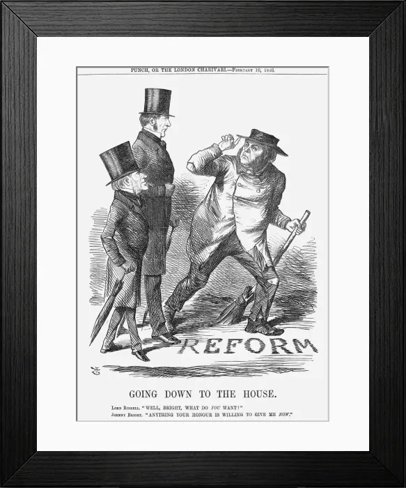 Framed Print : Going Down to the House, 1866. Artist: John Tenniel Framed Print : Going Down to the House, 1866. Artist: John Tenniel