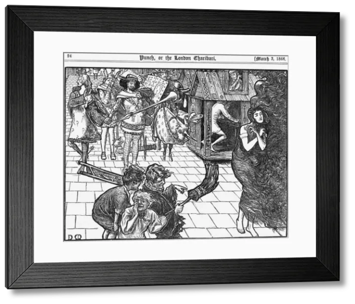 Framed Print : A Legend of Camelot. Part 1, 1866. Artist: George du Maurier Framed Print : A Legend of Camelot. Part 1, 1866. Artist: George du Maurier