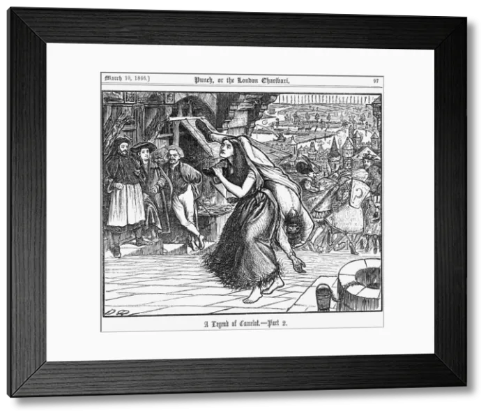 Framed Print : A Legend of Camelot - Part 2, 1866. Artist: George du Maurier Framed Print : A Legend of Camelot - Part 2, 1866. Artist: George du Maurier