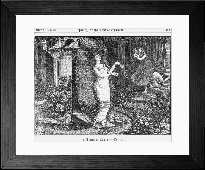 Framed Print : A Legend of Camelot - Part 3, 1866. Artist: George du Maurier Framed Print : A Legend of Camelot - Part 3, 1866. Artist: George du Maurier