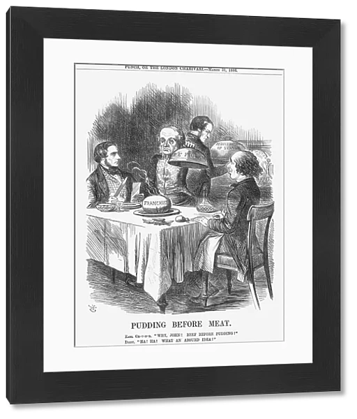 Pudding before Meat, 1866. Artist: John Tenniel