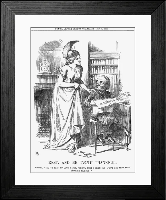 Framed Print : Rest, and be Very Thankful, 1866. Artist: John Tenniel Framed Print : Rest, and be Very Thankful, 1866. Artist: John Tenniel