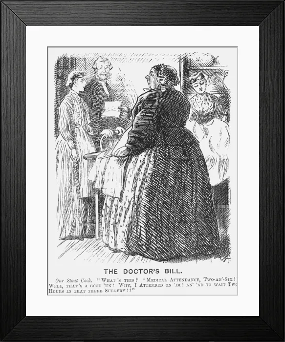 Framed Print : The Doctors Bill, 1869. Artist: Charles Samuel Keene