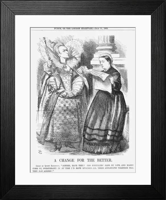 Framed Print : A Change for The Better, 1869. Artist: Joseph Swain Framed Print : A Change for The Better, 1869. Artist: Joseph Swain
