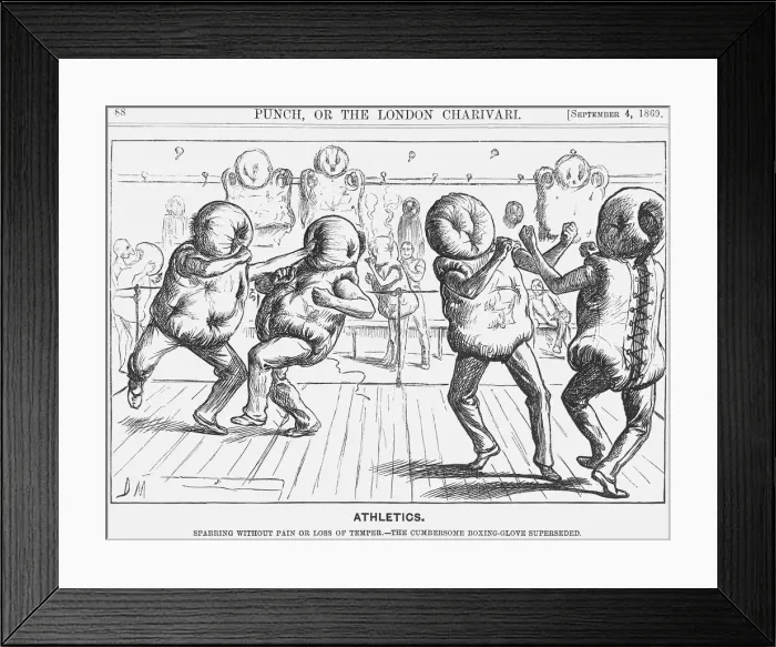 Framed Print : Athletics, 1869. Artist: George du Maurier Framed Print : Athletics, 1869. Artist: George du Maurier