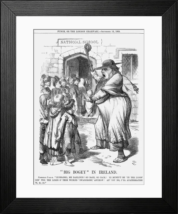 Framed Print : Big Bogey in Ireland, 1869. Artist: Joseph Swain Framed Print : Big Bogey in Ireland, 1869. Artist: Joseph Swain