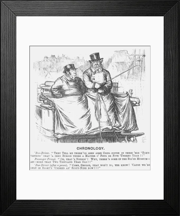 Framed Print : Chronology, 1869. Artist: Charles Samuel Keene Framed Print : Chronology, 1869. Artist: Charles Samuel Keene