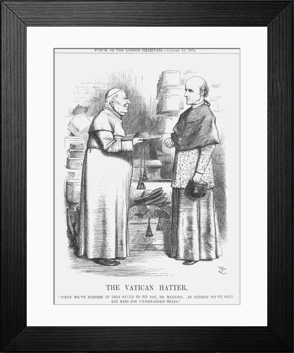 Framed Print : The Vatican Hatter, 1874. Artist: Joseph Swain Framed Print : The Vatican Hatter, 1874. Artist: Joseph Swain