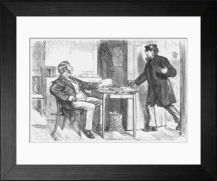 Framed Print : A Hitch, 1874. Artist: Charles Samuel Keene Framed Print : A Hitch, 1874. Artist: Charles Samuel Keene