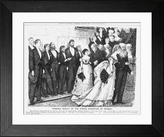 Framed Print : Terrible Result of the Higher Education of Women!, 1874. Artist: Joseph Swain Framed Print : Terrible Result of the Higher Education of Women!, 1874. Artist: Joseph Swain