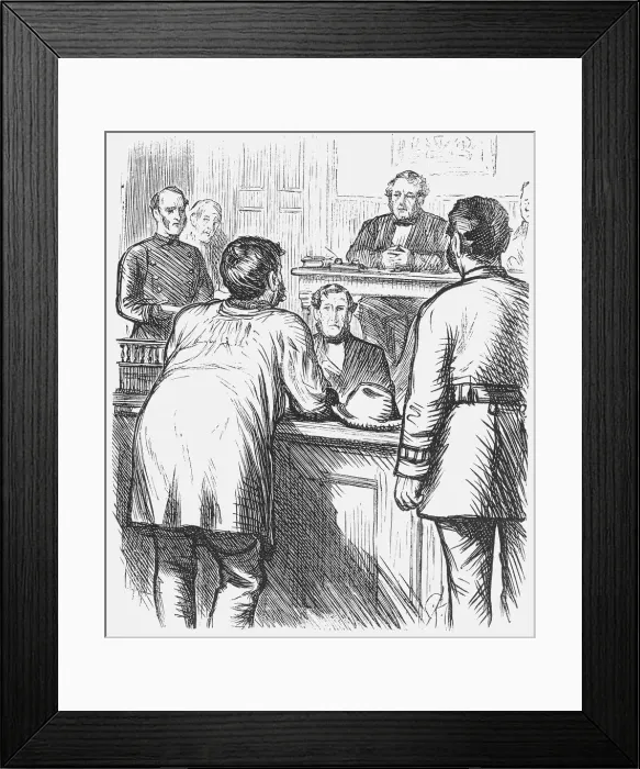 Framed Print : The Police and the Public, 1874. Artist: Charles Samuel Keene Framed Print : The Police and the Public, 1874. Artist: Charles Samuel Keene