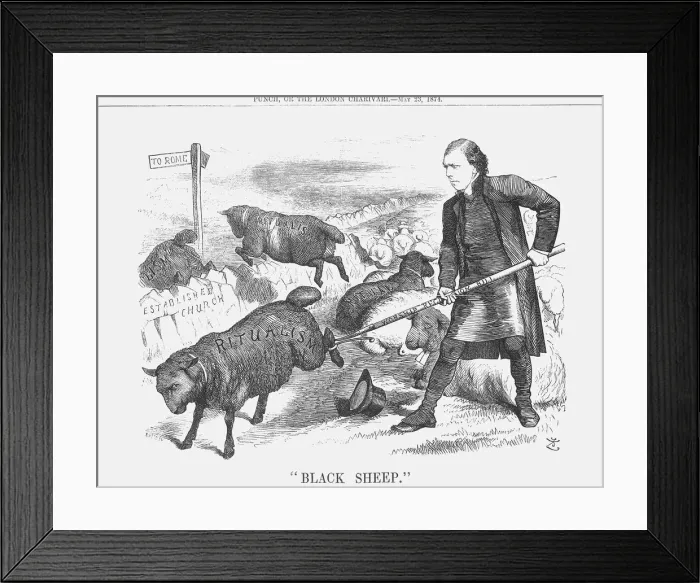 Framed Print : Black Sheep, 1874. Artist: Joseph Swain Framed Print : Black Sheep, 1874. Artist: Joseph Swain