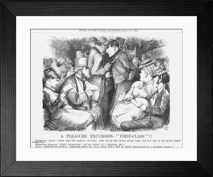 Framed Print : A Pleasure Excursion - First-Class!, 1824. Artist: Joseph Swain Framed Print : A Pleasure Excursion - First-Class!, 1824. Artist: Joseph Swain