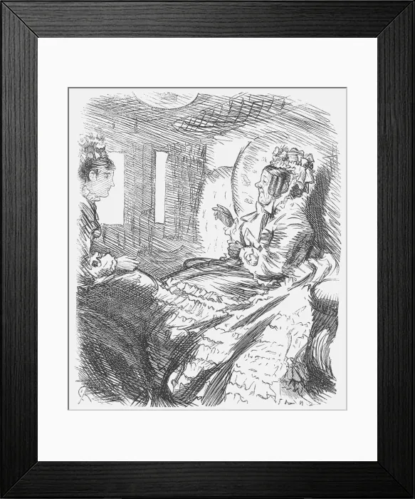 Framed Print : The Question Settled, 1874. Artist: Charles Samuel Keene Framed Print : The Question Settled, 1874. Artist: Charles Samuel Keene