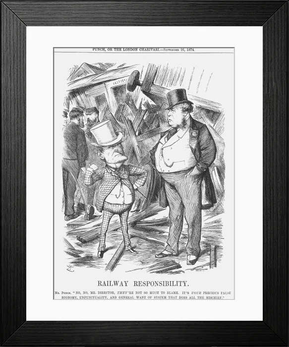 Framed Print : Railway Responsability, 1874. Artist: Joseph Swain Framed Print : Railway Responsability, 1874. Artist: Joseph Swain
