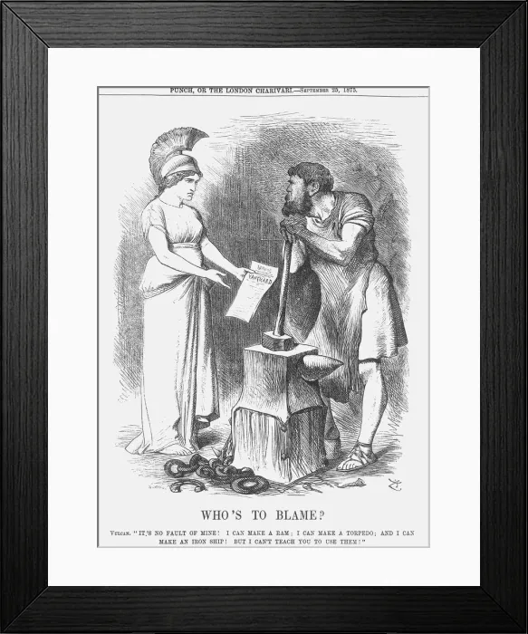 Framed Print : Whos to Blame?, 1875. Artist: Joseph Swain Framed Print : Whos to Blame?, 1875. Artist: Joseph Swain