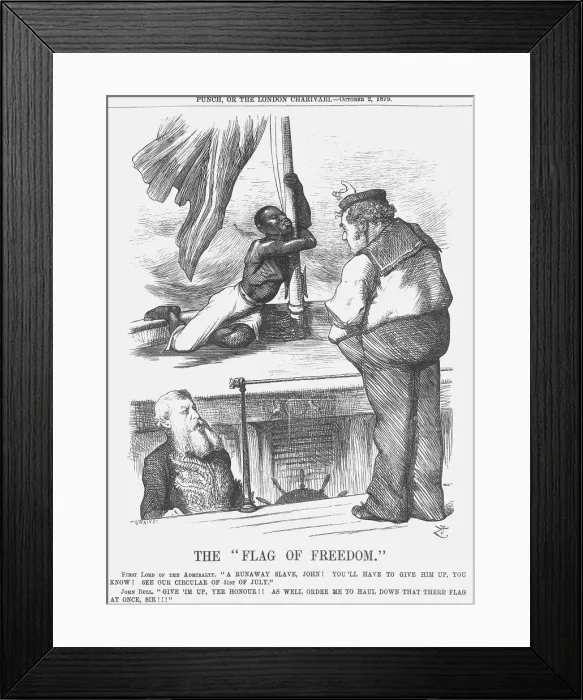 Framed Print : The Flag of Freedom, 1875. Artist: Joseph Swain Framed Print : The Flag of Freedom, 1875. Artist: Joseph Swain