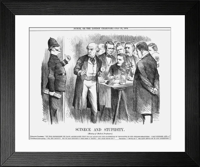 Framed Print : Scinece and Stupidity, 1876. Artist: Joseph Swain Framed Print : Scinece and Stupidity, 1876. Artist: Joseph Swain