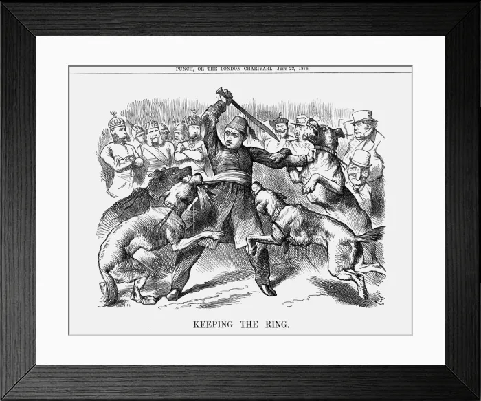 Framed Print : Keeping the Ring, 1876. Artist: Joseph Swain Framed Print : Keeping the Ring, 1876. Artist: Joseph Swain