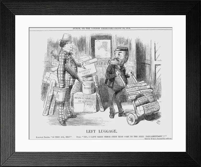Framed Print : Left Luggage, 1876. Artist: Joseph Swain Framed Print : Left Luggage, 1876. Artist: Joseph Swain