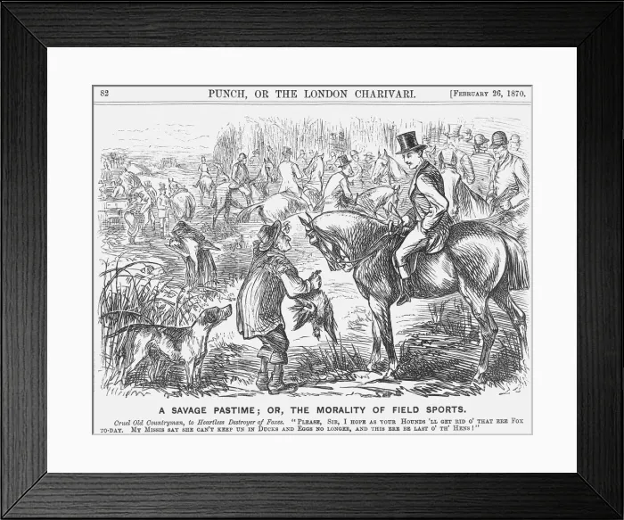 Framed Print : A Savage Pastime; or, the Morality of Field Sports, 1870. Artist: Georgina Bowers Framed Print : A Savage Pastime; or, the Morality of Field Sports, 1870. Artist: Georgina Bowers