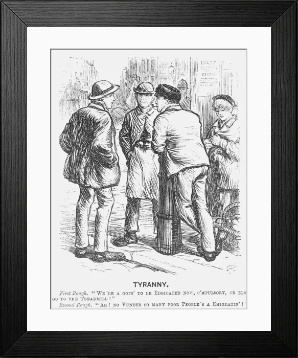 Framed Print : Tyranny, 1870. Artist: Charles Samuel Keene Framed Print : Tyranny, 1870. Artist: Charles Samuel Keene