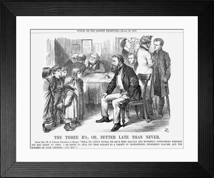 Framed Print : The Three R s; Or, Better Late Than Never, 1870. Artist: Joseph Swain Framed Print : The Three R s; Or, Better Late Than Never, 1870. Artist: Joseph Swain
