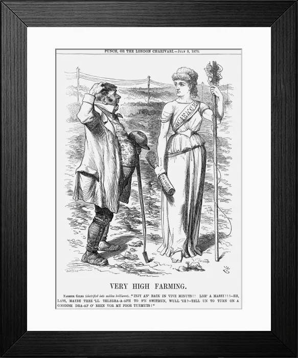 Framed Print : Very High Farming, 1870. Artist: Joseph Swain Framed Print : Very High Farming, 1870. Artist: Joseph Swain