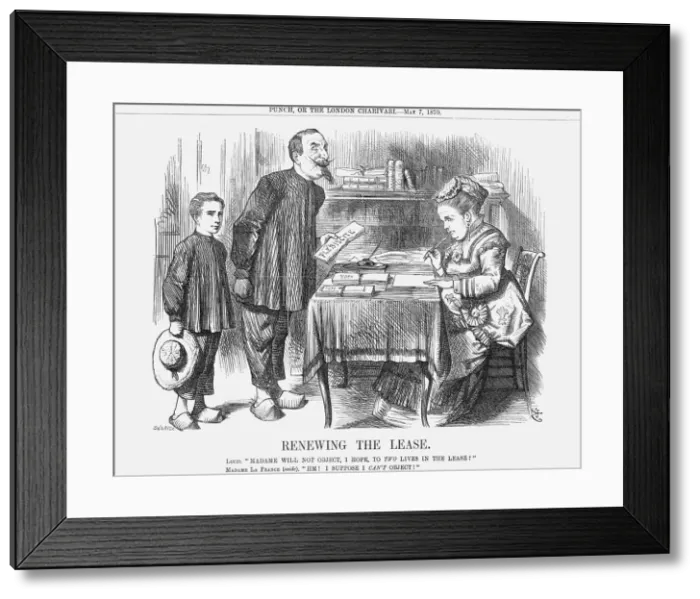 Framed Print : Renewing The Lease, 1870. Artist: Joseph Swain Framed Print : Renewing The Lease, 1870. Artist: Joseph Swain