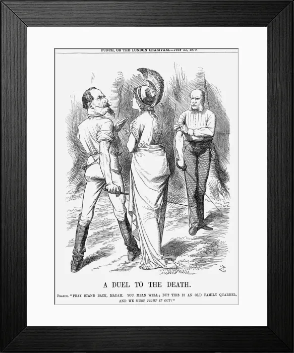 Framed Print : A Duel to the Death, 1870. Artist: Joseph Swain Framed Print : A Duel to the Death, 1870. Artist: Joseph Swain