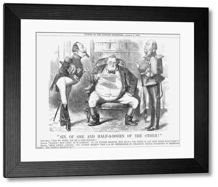 Framed Print : Six of One and Half-a-Dozen of The Other, 1870. Artist: Joseph Swain Framed Print : Six of One and Half-a-Dozen of The Other, 1870. Artist: Joseph Swain