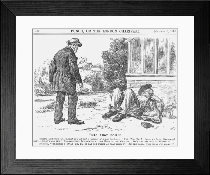 Framed Print : Nae That Fou!, 1870. Artist: Charles Samuel Keene Framed Print : Nae That Fou!, 1870. Artist: Charles Samuel Keene