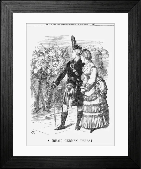 Framed Print : A (Real) German Defeat, 1870. Artist: Joseph Swain Framed Print : A (Real) German Defeat, 1870. Artist: Joseph Swain