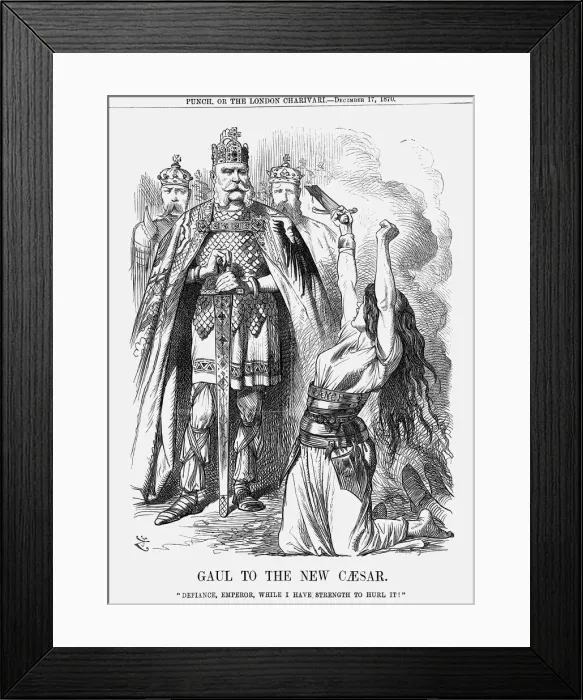 Framed Print : Gaul to the New Caesar, 1870. Artist: Joseph Swain Framed Print : Gaul to the New Caesar, 1870. Artist: Joseph Swain