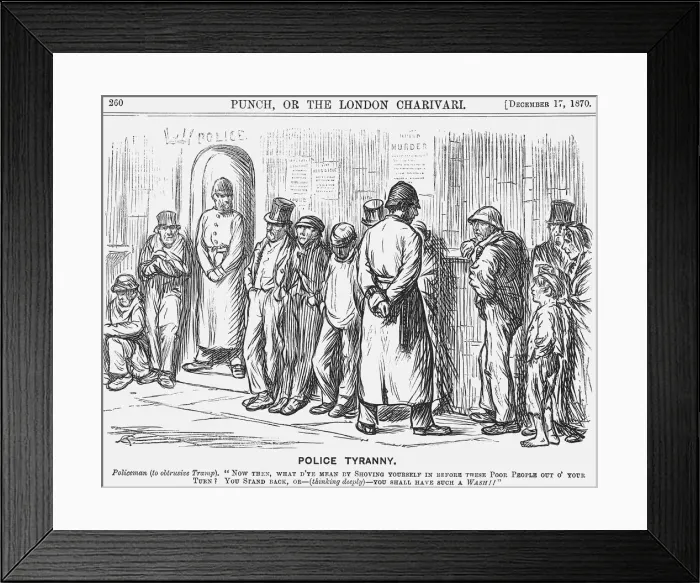 Framed Print : Police Tyranny, 1870 Framed Print : Police Tyranny, 1870