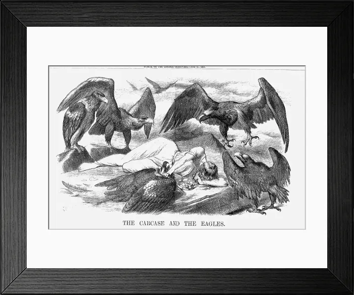 Framed Print : The Carcase and the Eagles, 1871. Artist: Joseph Swain Framed Print : The Carcase and the Eagles, 1871. Artist: Joseph Swain