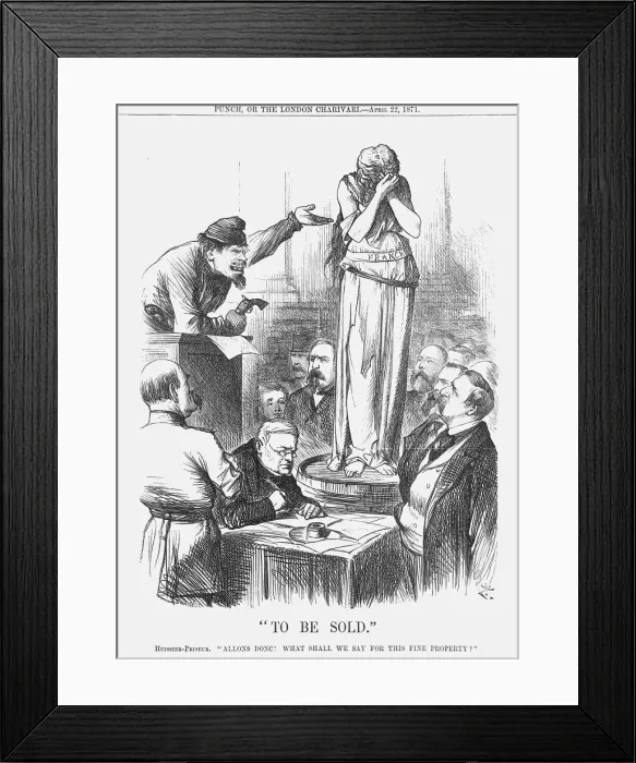 Framed Print : To Be Sold, 1871. Artist: Joseph Swain Framed Print : To Be Sold, 1871. Artist: Joseph Swain