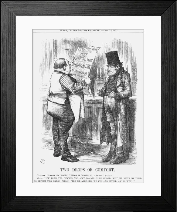 Framed Print : Two Drops of Comfort, 1871. Artist: Joseph Swain Framed Print : Two Drops of Comfort, 1871. Artist: Joseph Swain