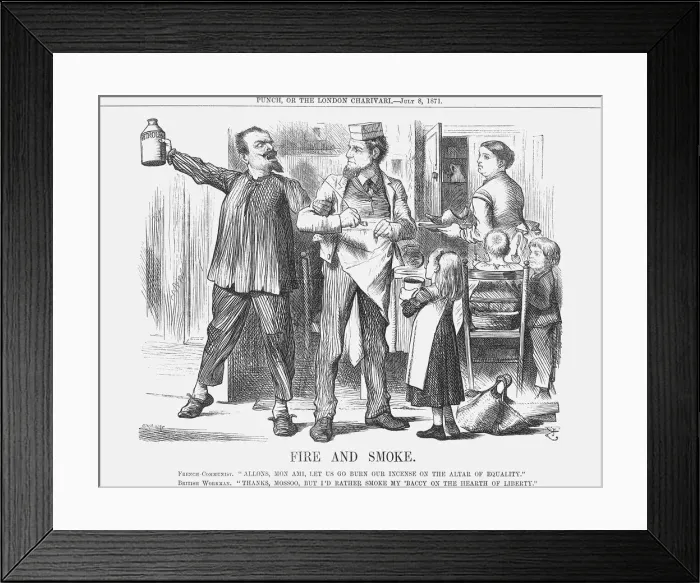 Framed Print : Fire and Smoke, 1871. Artist: Joseph Swain Framed Print : Fire and Smoke, 1871. Artist: Joseph Swain