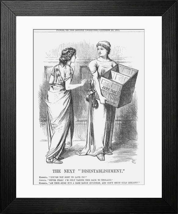 Framed Print : The Next Disestablishment, 1871. Artist: Joseph Swain Framed Print : The Next Disestablishment, 1871. Artist: Joseph Swain