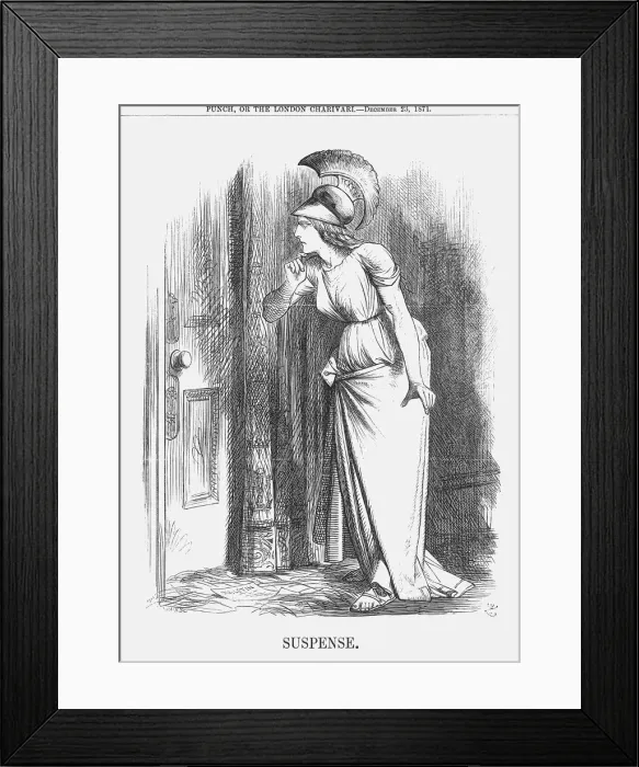 Framed Print : Suspense, 1871. Artist: Joseph Swain Framed Print : Suspense, 1871. Artist: Joseph Swain