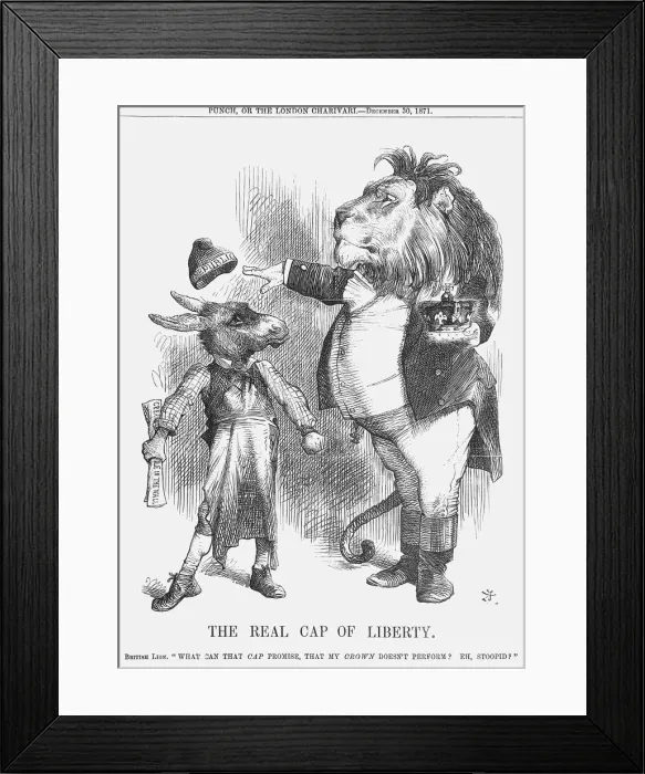 Framed Print : The Real Cap of Liberty, 1871. Artist: Joseph Swain Framed Print : The Real Cap of Liberty, 1871. Artist: Joseph Swain
