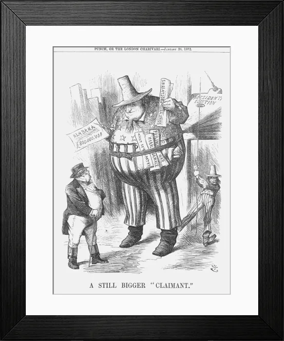 Framed Print : A Still Bigger Claimant, 1872. Artist: Joseph Swain Framed Print : A Still Bigger Claimant, 1872. Artist: Joseph Swain