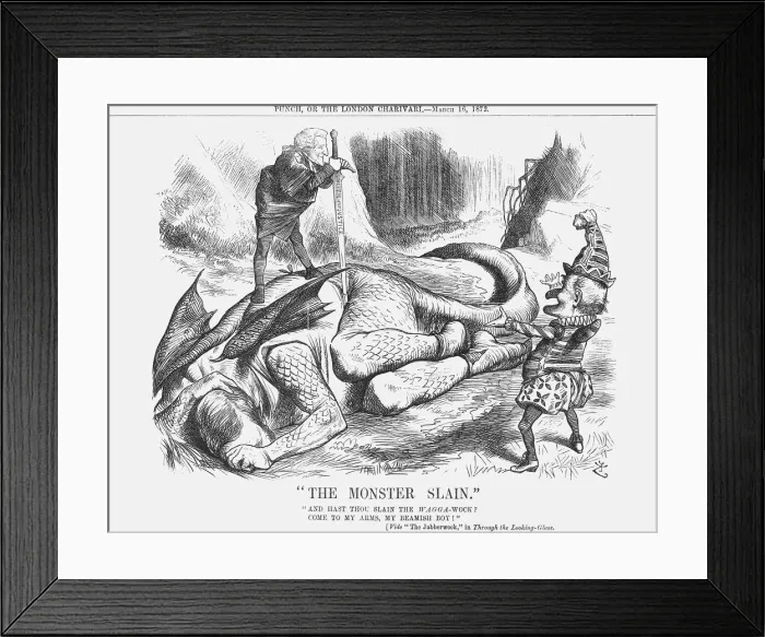 Framed Print : The Monster Slain, 1872. Artist: Joseph Swain Framed Print : The Monster Slain, 1872. Artist: Joseph Swain