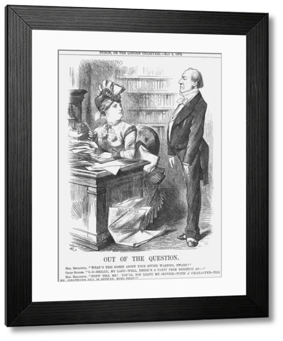 Framed Print : Out of the Question, 1872. Artist: Joseph Swain Framed Print : Out of the Question, 1872. Artist: Joseph Swain