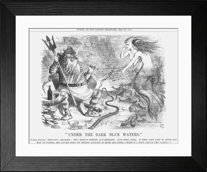 Framed Print : Under the Dark Blue Waters, 1872. Artist: Joseph Swain Framed Print : Under the Dark Blue Waters, 1872. Artist: Joseph Swain
