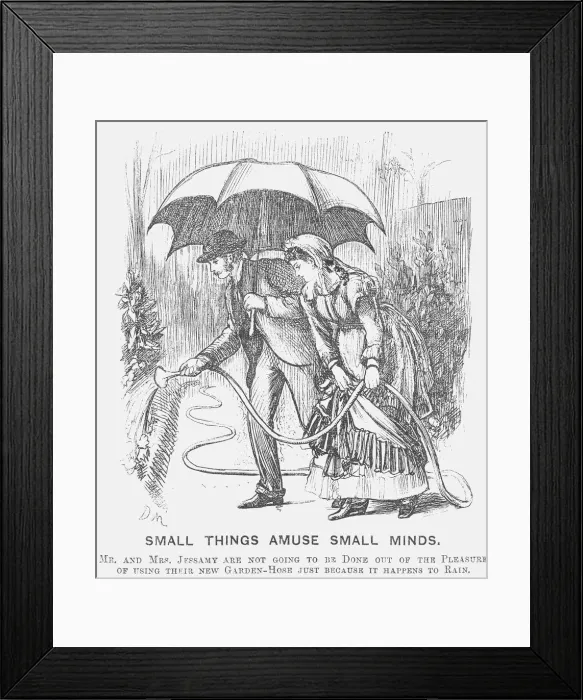 Framed Print : Small Things Amuse Small Minds, 1872 Framed Print : Small Things Amuse Small Minds, 1872