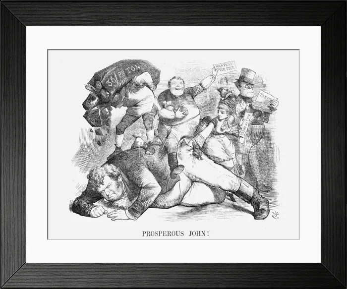 Framed Print : Prosperous John, 1872. Artist: Joseph Swain Framed Print : Prosperous John, 1872. Artist: Joseph Swain