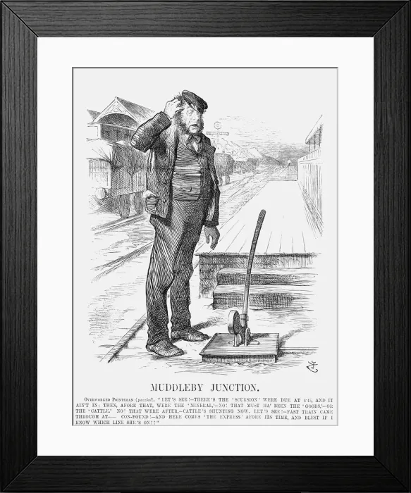 Framed Print : Muddleby Junction, 1872. Artist: Joseph Swain Framed Print : Muddleby Junction, 1872. Artist: Joseph Swain